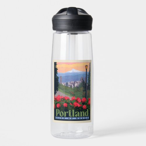 City of Roses  Portland Oregon Water Bottle