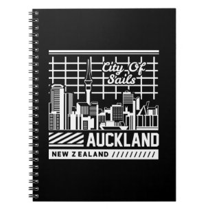 City of Sails Auckland New Zealand Skyline Notebook