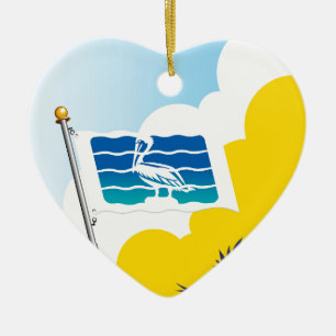 City of Saint Petersburg Florida Flag Ceramic Ornament