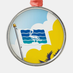 City of Saint Petersburg Florida Flag Metal Ornament