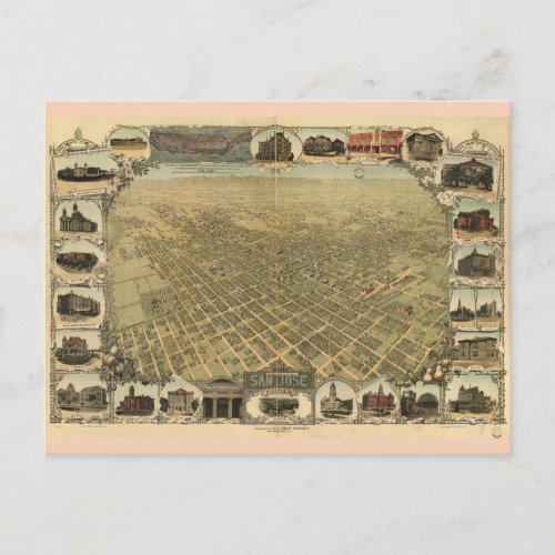 City of San Jose California in 1901 Postcard