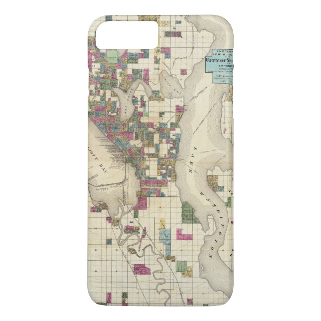 City Of Seattle And Environs Case-Mate iPhone Case (Back)