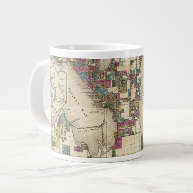 City Of Seattle And Environs Giant Coffee Mug (Front Left)