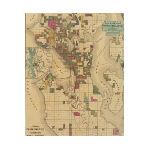 City Of Seattle And Environs Wood Wall Decor