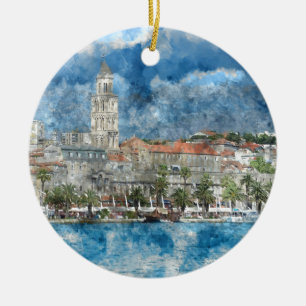 City of Split in Croatia Ceramic Ornament