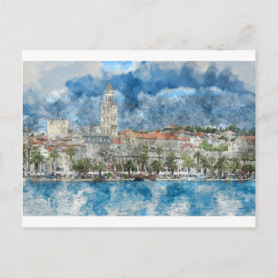City of Split in Croatia Postcard
