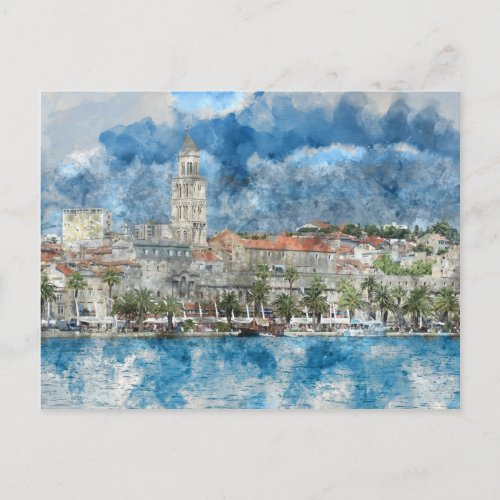 City of Split in Croatia Postcard