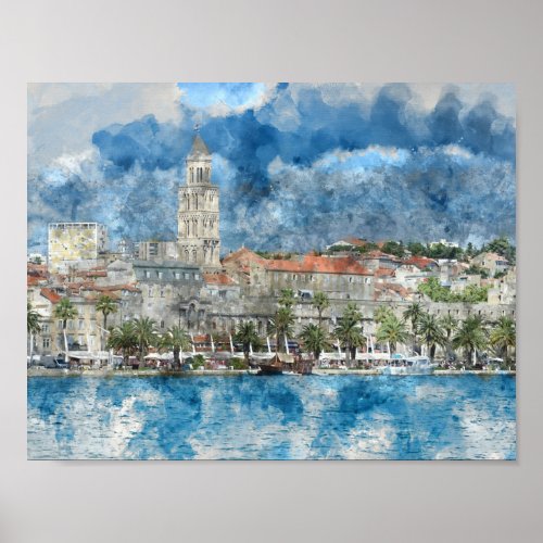City of Split in Croatia Poster