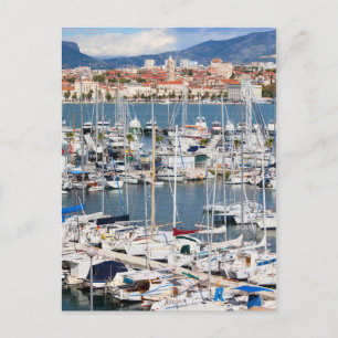 City of Split Marina in Croatia Postcard