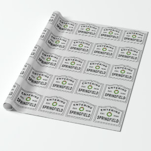 City of Springfield Holiday Wreath Wrapping Paper