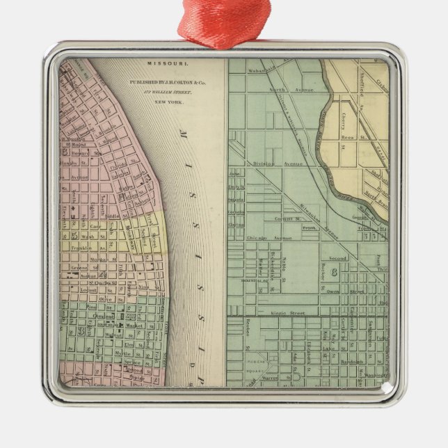 City of St Louis, Missouri City of Chicago Metal Ornament (Front)