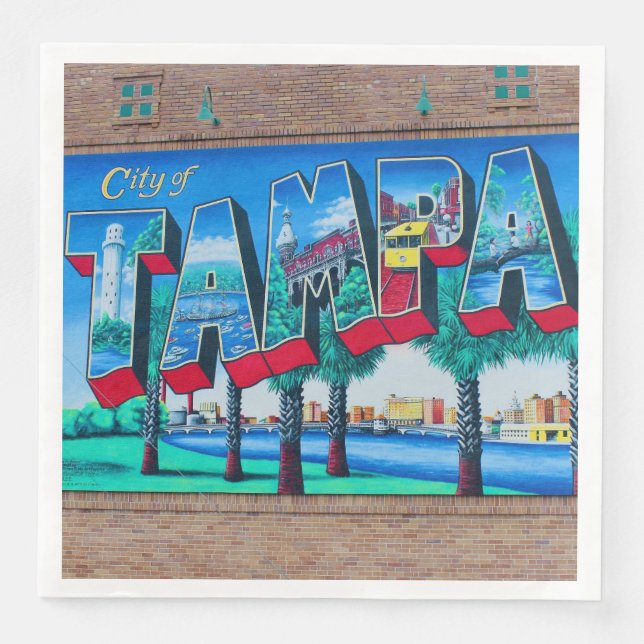 City of Tampa,Florida Paper Dinner Napkins (Front)