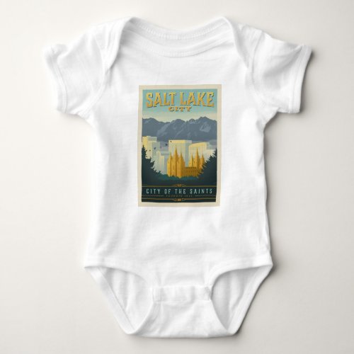 City of the Saints  Salt Lake City Utah Baby Bodysuit