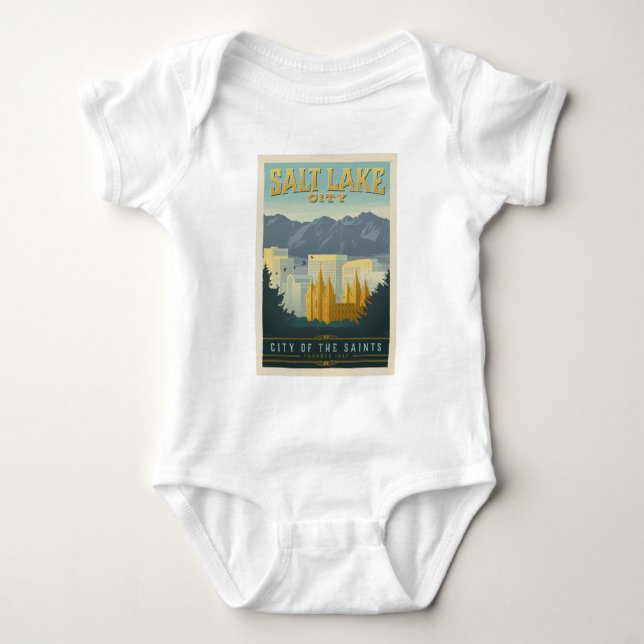 City of the Saints | Salt Lake City, Utah Baby Bodysuit (Front)