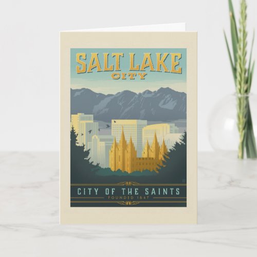 City of the Saints  Salt Lake City Utah Card