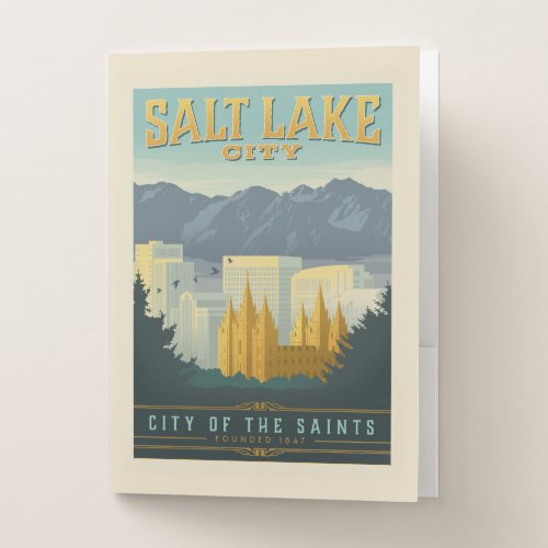 City of the Saints  Salt Lake City Utah Pocket Folder