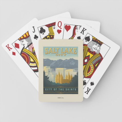 City of the Saints  Salt Lake City Utah Poker Cards