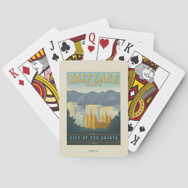 City of the Saints | Salt Lake City, Utah Poker Cards (Back)
