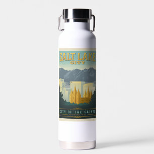 City of the Saints   Salt Lake City, Utah Water Bottle