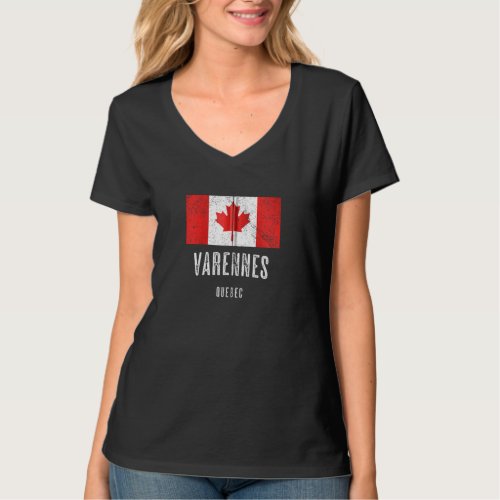 City Of Varennes Canada Canadian Flag Merch Zip  T_Shirt