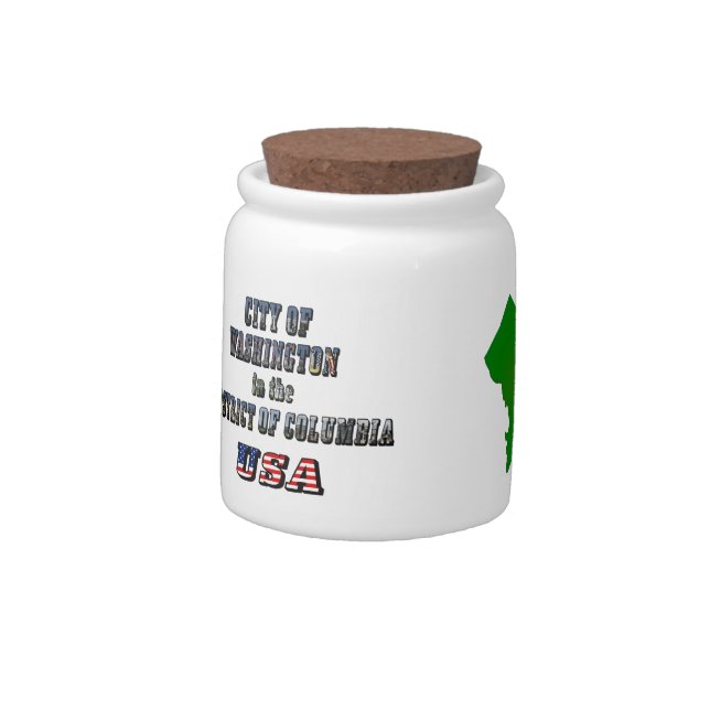 City of Washington in the District of Columbia USA Candy Jar (Left)