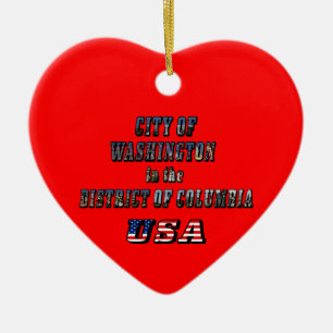 City of Washington in the District of Columbia USA Ceramic Ornament