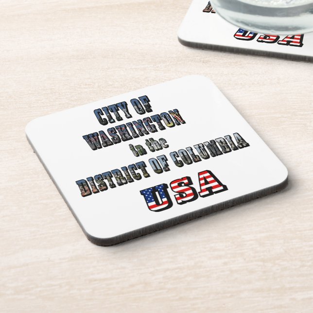 City of Washington in the District of Columbia USA Drink Coaster (Left Side)