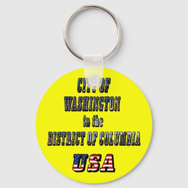 City of Washington in the District of Columbia USA Keychain (Front)