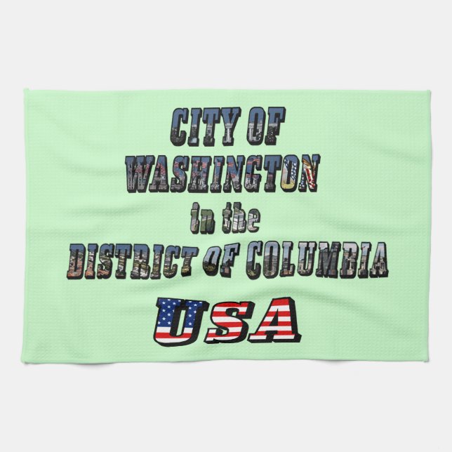 City of Washington in the District of Columbia USA Kitchen Towel (Horizontal)
