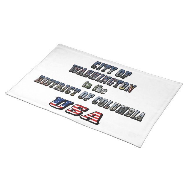 City of Washington in the District of Columbia USA Placemat (On Table)