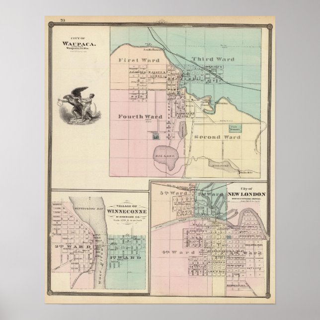 City of Waupaca, Village of Winneconne Poster (Front)