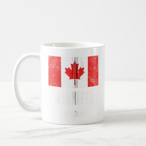 City Of Winnipeg Canada Canadian Flag Merch Zip  Coffee Mug