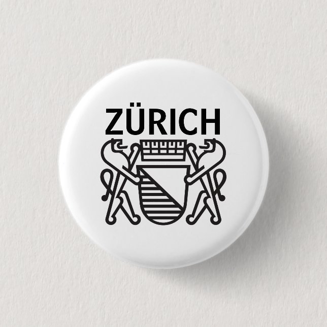 City of Zürich, SWITZERLAND Button (Front)