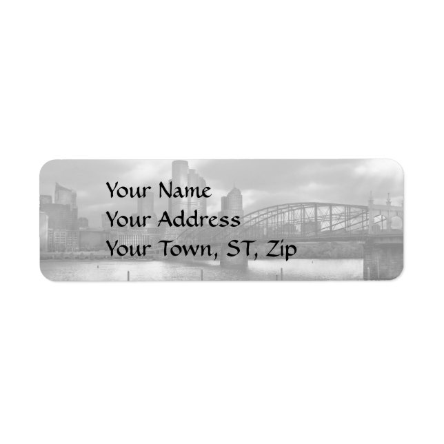 City - Pittsburgh, PA - Smithfield Bridge BW Label (Front)