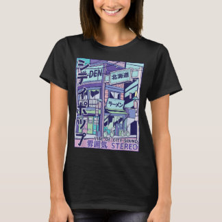 City Pop Aesthetic Vaporwave Style 80s Japanese An T-Shirt