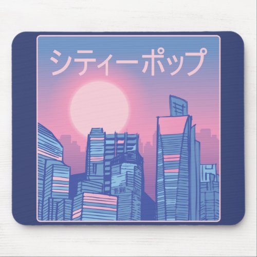 City pop Japanese Music Mouse Pad