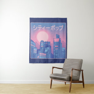 City pop Japanese Music Tapestry