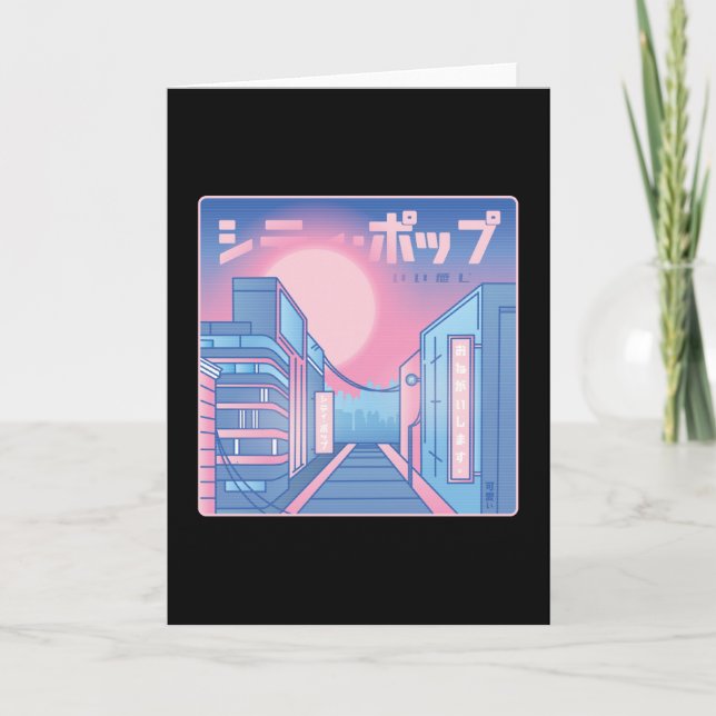 CITY POP VAPORWAVE CARD (Front)