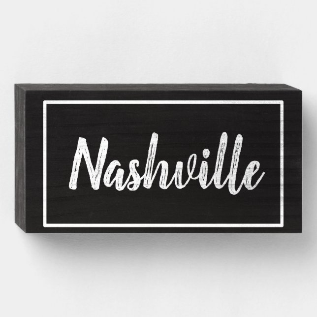 City Pride Nashville - Wooden Block Sign (Front Horizontal)