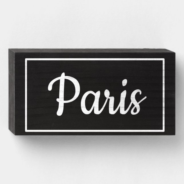 City Pride Paris - Wooden Block Sign (Front Horizontal)