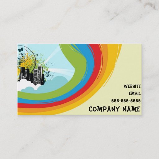 Customizable City Rainbow business card