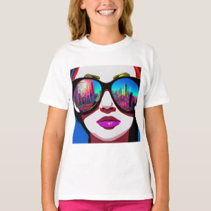City Reflection in Sunglasses Woman T-Shirt
