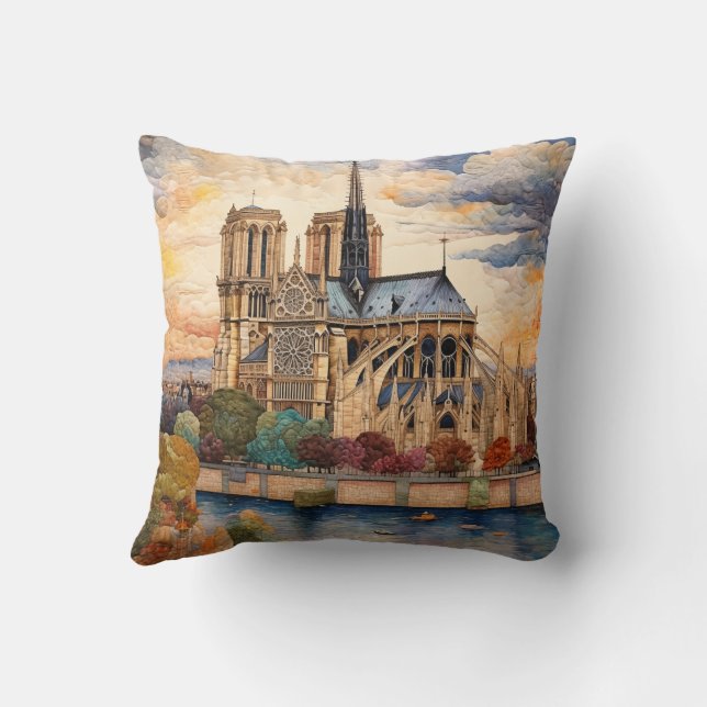 City Road Old House Architecture #77 Throw Pillow (Back)