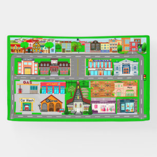 City Roads for Cars 3x5 Banner