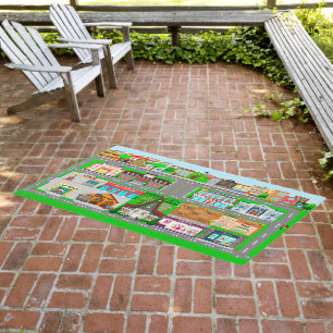 City Roads for Cars  Outdoor Rug