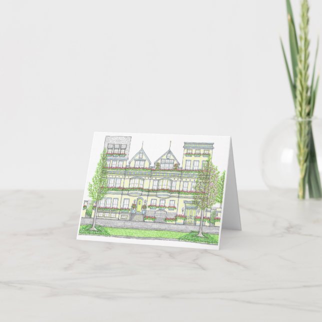 City Rowhomes Folded Note Card (Front)
