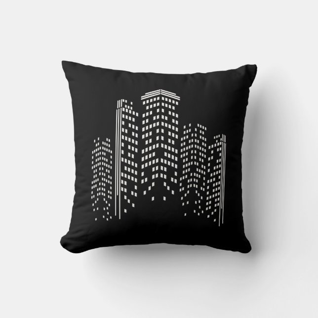 City Scape Throw Pillow (Front)