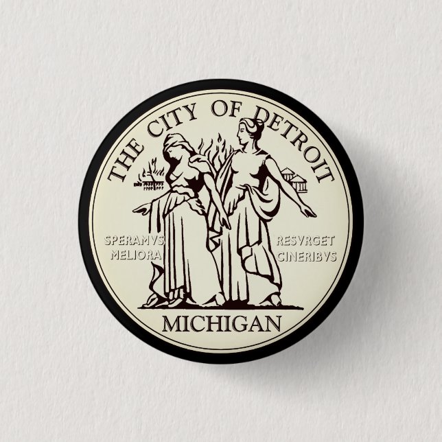 City Seal of Detroit Button (Front)