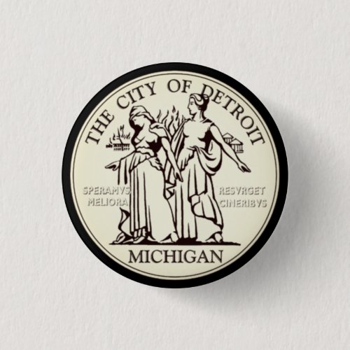 City Seal of Detroit Button