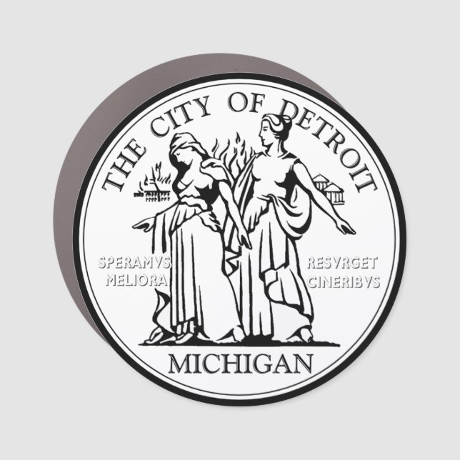 City Seal of Detroit Car Magnet (Front)